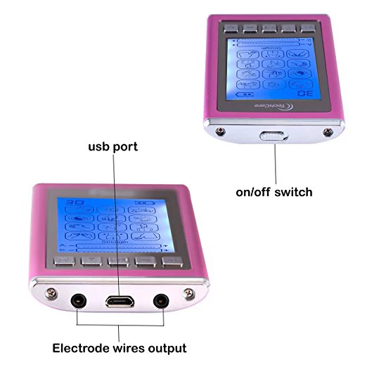 Tens Unit Muscle Stimulator EMS 12 Massage Modes Full Body Back Pain Relief(PINK) - Image 3