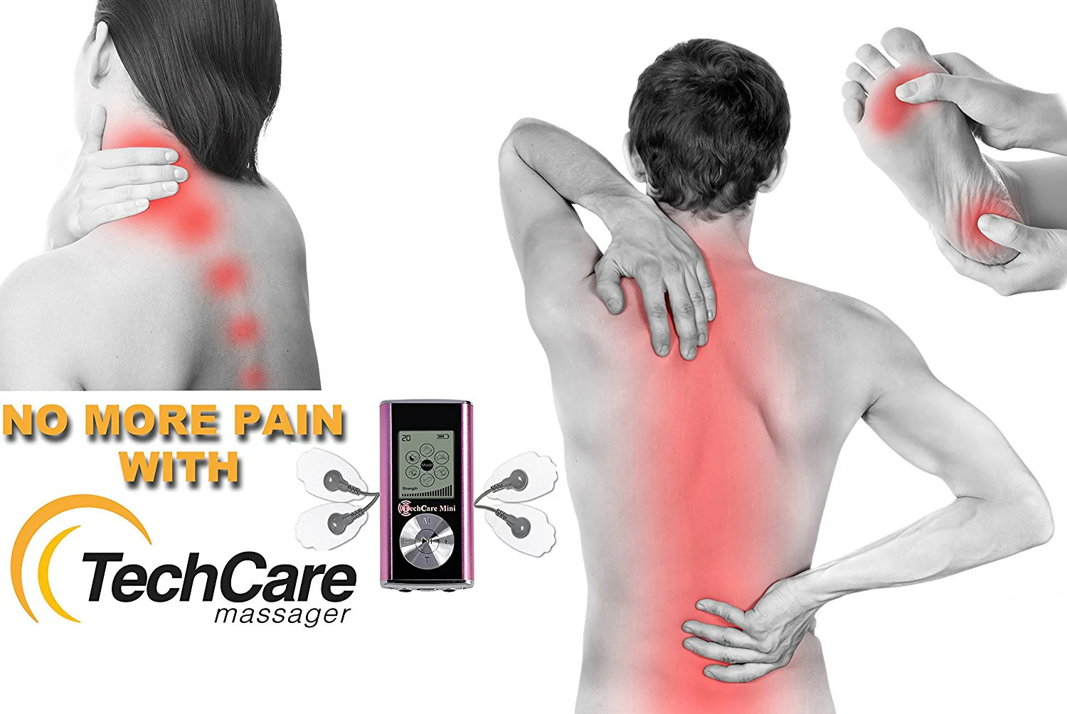 TechCare Mini Tens Massager + Belt + 6 Patches - Image 4