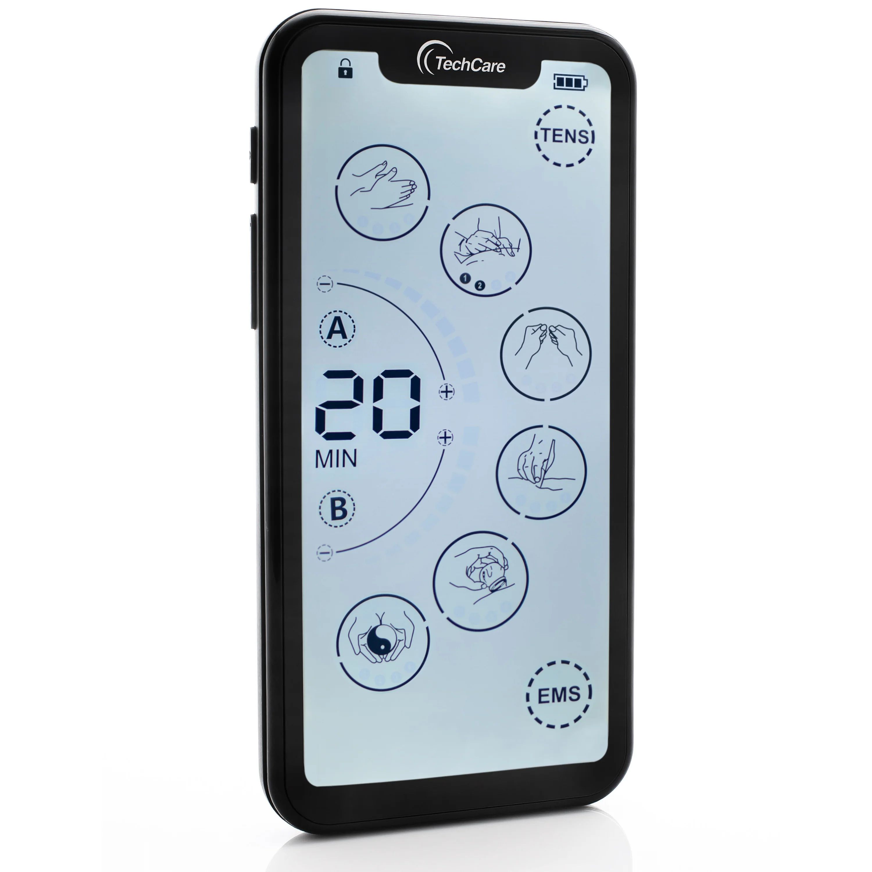 TechCare Touch X TENS Unit – Muscle Stimulator for Pain Relief, EMS Device for Back, Neck, Sciatica & Arthritis, Rechargeable Electric Pulse Massager with 24 Modes - Image 8